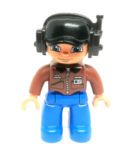H536 DUPLO HRANÁ FIGURKA PILOT NEBO DISPEČER LETOVÉHO PROVOZU MODRÉ KALHOTY