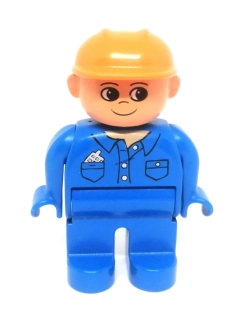 H141 DUPLO HRANÁ FIGURKA STAVITEL V HELMĚ