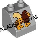 H175 DUPLO ŠEDÁ KOSTKA POTISK LEV