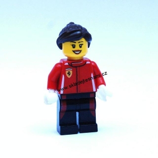 LH252 LEGO FIGURKA HRANÁ ŽENA ZE ZÁVODNÍHO TÝMU