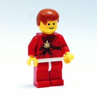 LH259 LEGO HRANÁ FIGURKA MUŽ V ČERVENÉM KIMONU