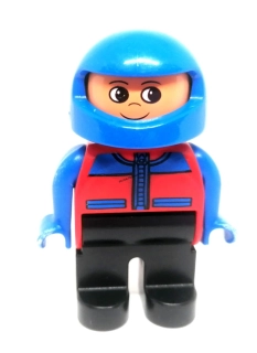 H315 DUPLO HRANÁ FIGURKA MOTORKÁŘ MODROČERVENÝ