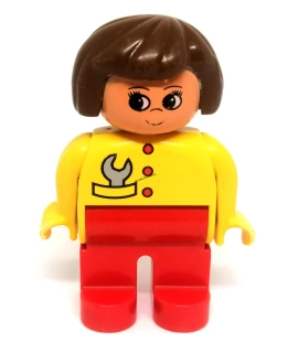 H322 DUPLO HRANÁ FIGURKA ŽENA OPRAVÁŘKA STARŠÍ TYP
