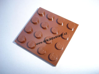 LH927 LEGO HRANÁ PODLOŽKA HNĚDÁ 4X4 NOPKY