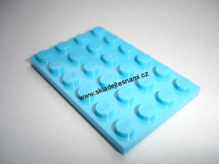 LH935 LEGO HRANÁ DESTIČKA PODLOŽKA 4X6 NOPKŮ TYRKYSOVÁ