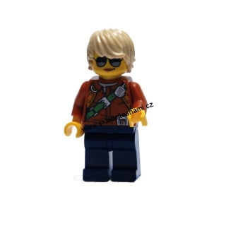 LN870 LEGO NOVÁ MINIFIGURKA BLONĎÁK SE ZRCADLOVÝMI BRÝLEMI 