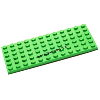 LH1081 LEGO HRANÁ STŘEDNĚ ZELENÁ PODLOŽKA 6X12 NOPKŮ