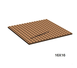 LH1094 LEGO HRANÁ PODLOŽKA 16X16 NOPKŮ BÉŽOVÁ TMAVÁ