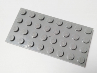 LH1095 LEGO HRANÁ ŠEDÁ PODLOŽKA 4X8 NOPKŮ