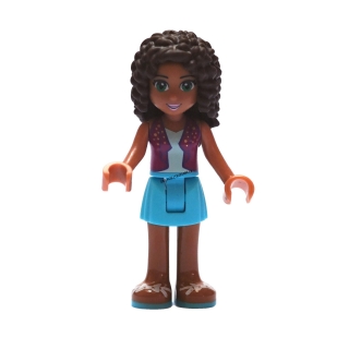 LN1116 LEGO NOVÁ MINIFIGURKA FRIENDS TMAVÁ PLEŤ