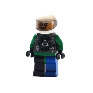 LH436 LEGO HRANÁ MINIFIGURKA MUŽ V BÍLÉ HELMĚ