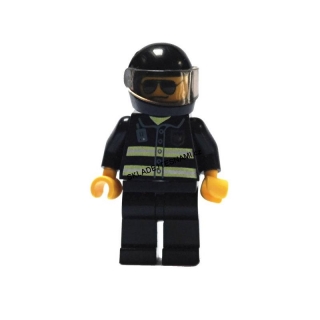 LH440 HRANÁ LEGO MINIFIGURKA POLICISTA V ČERNÉ HELMĚ