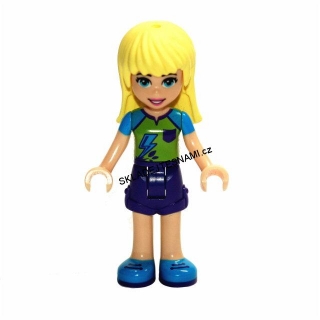 LN1281 LEGO NOVÁ MINIFIGURKA FRIENDS BLOND VLASY BLESK NA TRIČKU