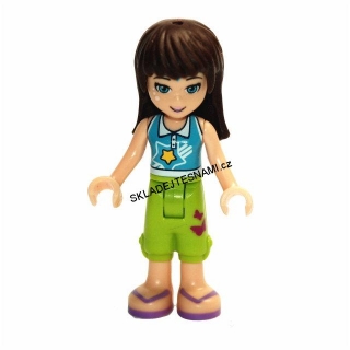 LN1290 LEGO NOVÁ MINIFIGURKA FRIENDS DÍVKA V ZELENÝCH KALHOTÁCH