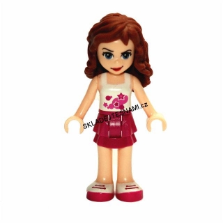 LN1301 LEGO NOVÁ MINIFIGURKA FRIENDS DÍVKA V RŮŽOVÉM