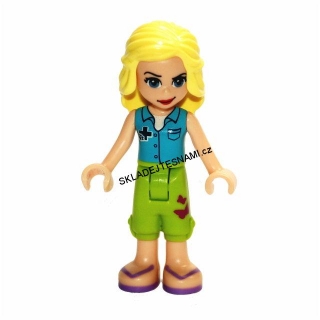 LN1294 LEGO NOVÁ MINIFIGURKA FRIENDS BLONDÝKNKA ZELENÉ KALHOTY