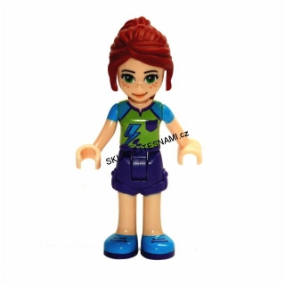LN1304 LEGO NOVÁ MINIFIGURKA FRIENDS DÍVKA REZAVÉ VLASY VE FIALOVOZELENÉM