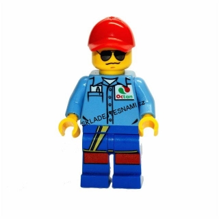 LN1372 LEGO NOVÁ MINIFIGURKA OBSLUHA ČERPACÍ STANICE, SERVISNÍ DEPO