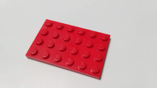 LH1330 LEGO HRANÁ PODLOŽKA DESTIČKA ČERVENÁ 4X6
