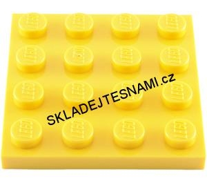 LH1331 LEGO HRANÁ PODLOŽKA DESTIČKA ŽLUTÁ 4X4
