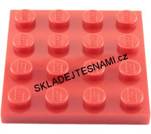 LH1339 LEGO HRANÁ PODLOŽKA DESTIČKA ČERVENÁ 4X4