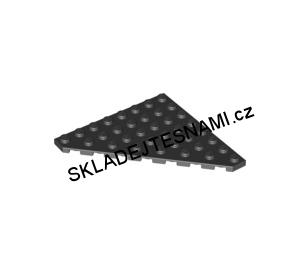 LH1343 LEGO HRANÁ PODLOŽKA DESTIČKA KLÍNOVÁ 45° ČERNÁ 8X8 NOPKŮ