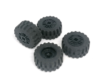 LH1371 LEGO HRANÁ KOLA 4 KS ČERNÉ STŘEDY PRŮMĚR KOLA 3 CM