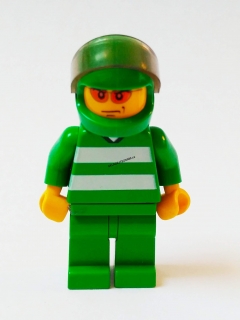 Lh507 LEGO HRANÁ MINIFIGURKA CITY MOTORKÁŘ V ZELENÉM