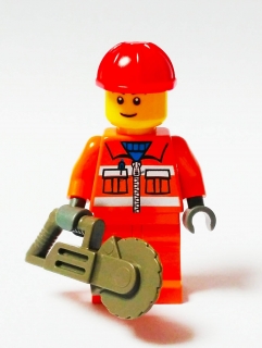 Lh545 LEGO HRANÁ MINIFIGURKA DĚLNÍK S ROZBRUSKOU