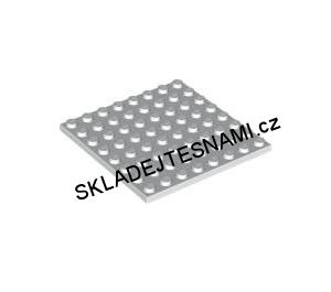 LH1403 LEGO BÍLÁ HRANÁ PODLOŽKA DESTIČKA 8X8 NOPKŮ