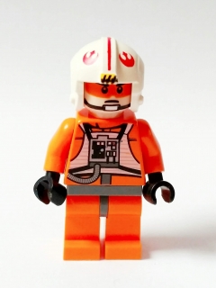 LH725 LEGO HRANÁ MINIFIGURKA STAR WARS ORANŽOVÝ PILOT