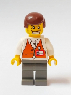 LH788 LEGO HRANÁ MINIFIGURKA FILMOVÝ ŘEDITEL V HNĚDÉ VESTĚ