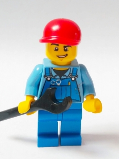 LH849 LEGO HRANÁ MINIFIGURKA OPRAVÁŘ S KLÍČEM