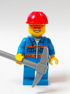 LH863 LEGO HRANÁ MINIFIGURKA DĚLNÍK S KRUMPÁČEM