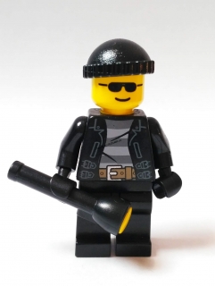 LH864 LEGO HRANÁ MINIFIGURKA ZLODĚJ S BATERKOU