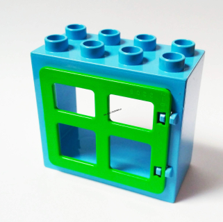 H397 DUPLO HRANÝ DÍL ZELENÉ OKNO SV.MODRÝ RÁM