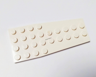LH1451 LEGO HRANÝ DÍL ZKOSENÁ BÍLÁ DESTIČKA 4X9 NOPKŮ
