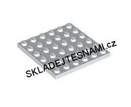 LH1453 LEGO HRANÁ DESTIČKA BÍLÁ 6X6 NOPKŮ