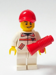 LH888 LEGO HRANÁ MINIFIGURKA BÍLÁ S MEGAFONEM