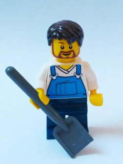 LH898 LEGO HRANÁ MINIFIGURKA MUŽ S LOPATOU