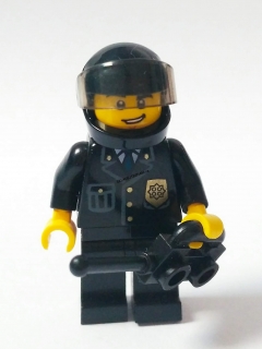 LH917 LEGO HRANÁ MINIFIGURKA POLICISTA S VYSÍLAČKOU V HELMĚ