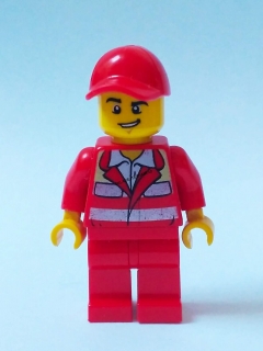 LH934 LEGO HRANÁ MINIFIGURKA MUŽ V ČERVENÉM