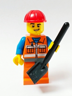 LH1064 LEGO HRANÁ MINIFIGURKA DĚLNÍK S LOPATOU