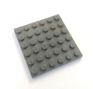 LH1658 LEGO HRANÁ DESTIČKA TMAVĚ ŠEDÁ 6X6 NOPKY