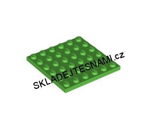 LH1659 LEGO HRANÁ DESTIČKA SVĚTLE ZELENÁ 6X6 NOPKŮ