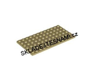 LH1663 LEGO HRANÁ DESTIČKA SVĚTLE BÉŽOVÁ 6X12 NOPKŮ