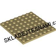 LH1667 LEGO HRANÁ DESTIČKA BÉŽOVÁ 8x8 NOPKŮ