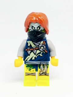 LH1241 LEGO HRANÁ MINIFIGURKA NINJAGO REZAVÉ VLASY PRŮHLEDNÉ NOHY