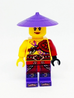 LH1255 LEGO HRANÁ MINIFIGURKA NINJAGO ŽENA FIALOVÝ KLOBOUK