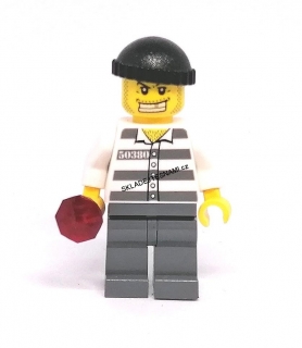 LH1798 HRANÁ LEGO MINIFIGURKA POLICIE VĚZEŇ S DIAMANTEM